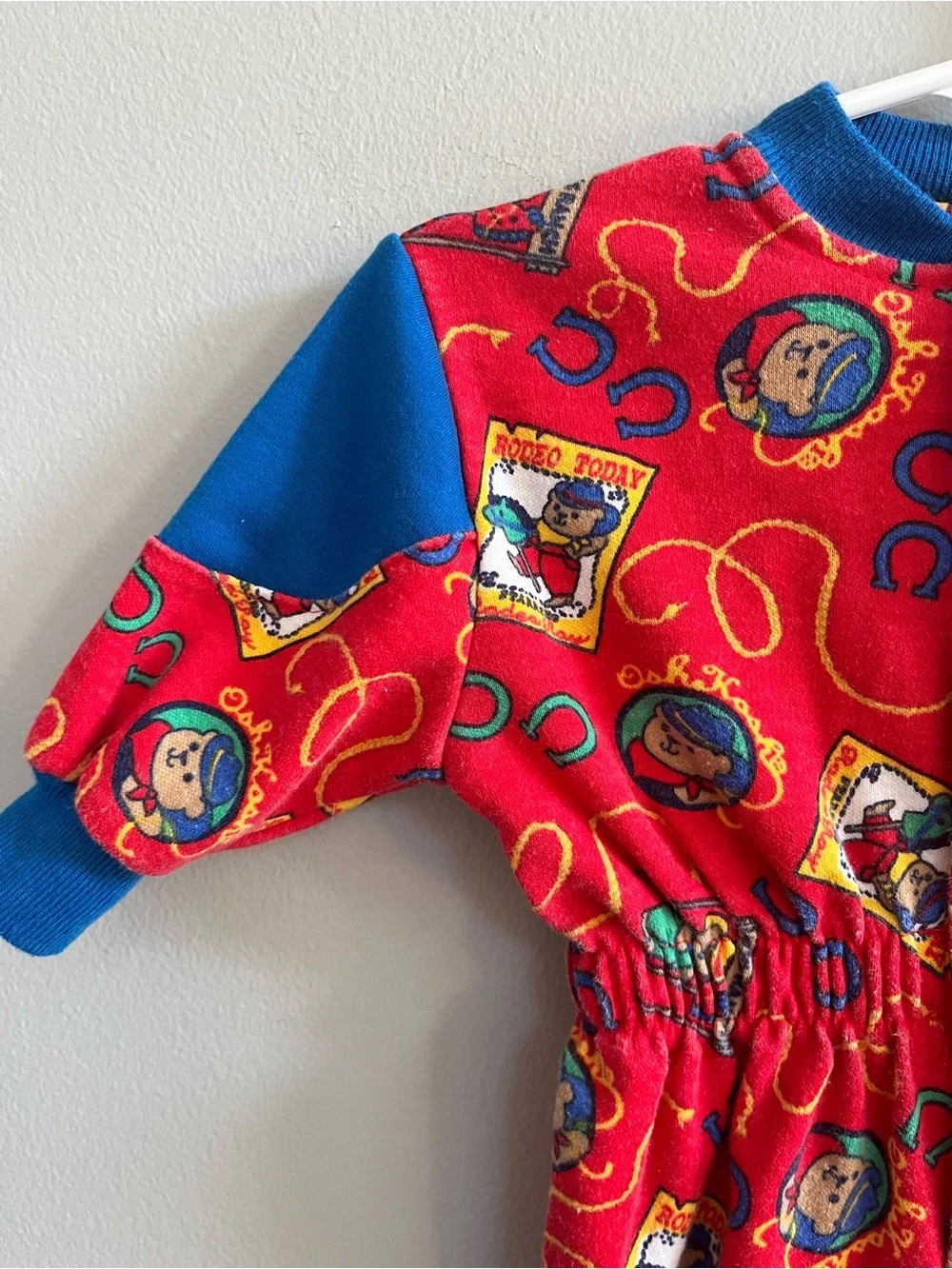 Vintage Osh Kosh One Piece Jumper Size 3-6 months Cowboy Bears USA Western